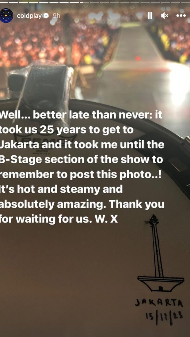 Coldplay konser di Jakarta.