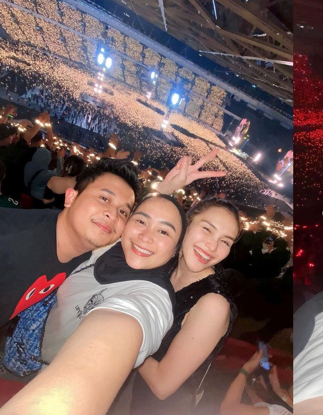 Pedangdut Ayu Ting Ting juga terlihat hadir bersama adik dan suami adiknya. Ayu tampil simpel mengenakan baju tanpa lengan berwarna hitam. Rambutnya pun hanya dicepol ke belakang. Foto: Instagram/ayutingting92