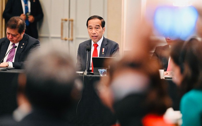 Presiden Jokowi di acara ABAC ASEAN Caucus Day yang digelar di Hotel Four Seasons, San Francisco (Foto: Laily Rachev - Biro Pers Sekretariat Presiden)