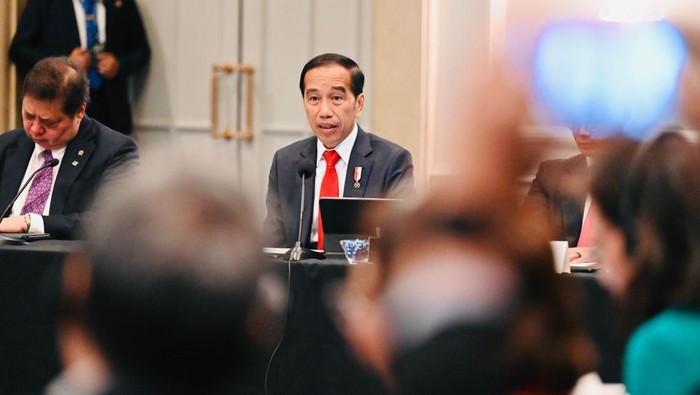 Presiden Jokowi di acara ABAC ASEAN Caucus Day yang digelar di Hotel Four Seasons, San Francisco (Foto: Laily Rachev - Biro Pers Sekretariat Presiden)