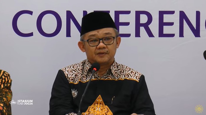 Sekretaris Umum PP Muhammadiyah Abdul Muti dalam konferensi pers Milad Muhammadiyah ke-111, Kamis (16/11/2023).