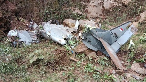 super tucano jatuh di pasuruan