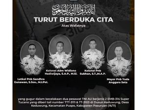 Data Lengkap 4 Korban Pesawat TNI AU Super Tucano yang Jatuh di Pasuruan