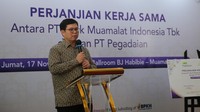 Dalam kerja sama ini, Pegadaian akan mereferensikan calon jemaah haji untuk melakukan setoran awal dengan cara membuka Rekening Tabungan Jemaah Haji (RTJH) serta melakukan pendaftaran porsi haji di Bank Muamalat.