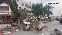 Monumen peringatan tersebut roboh dan hancur berkeping-keping. (dok. Youtube) 
