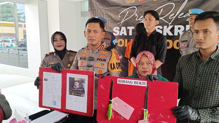Konferensi pers di Polres Bogor (Rizky/detikcom)
