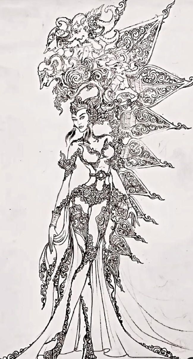 Inspirasi utamanya bersumber dari lika-liku perjuangan Fabienne sendiri di tengah kontroversi Miss Universe Indonesia 2023. “Aura Fabienne akan terpancar maksimal saat memakai kostum ini di panggung Miss Universe,” tambah Bubah. (Foto: Instagram/@bubahalfian)