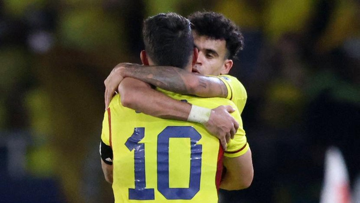 Luis Diaz persembahkan kemenangan untuk ayahnya yang baru bebas dari penculikan. (Foto: REUTERS/LUISA GONZALEZ)