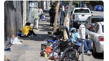 Jalanan San Francisco tiba-tiba bersih dan gelandangan tidak ada lagi ketika Xi Jinping berkunjung, cetus akun ini. Foto: Twitter