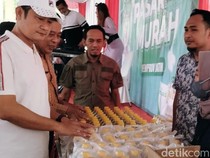 2 Ton Beras-Telur Ludes Dalam Sejam Saat Operasi Murah di Lamongan