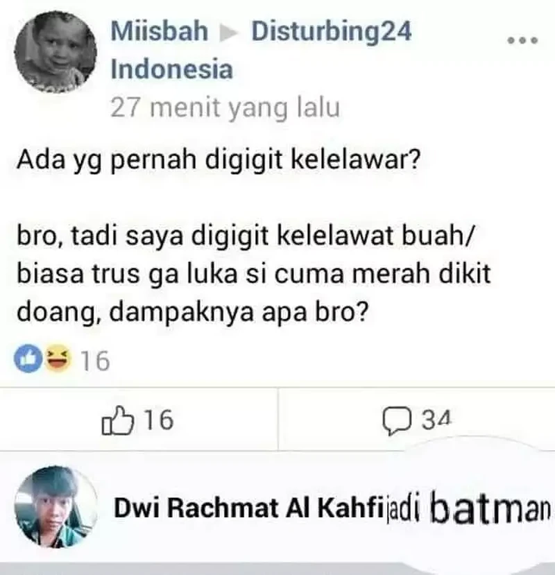 Pertanyaan di Facebook berikut ini emang aneh banget, saking anehnya bisa bikin naik darah. Sabar, jangan kepancing emosi ya, detikers!