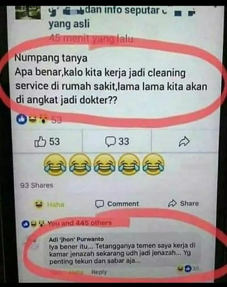 10 Pertanyaan di Facebook yang Bikin Naik Darah, Awas Ikut Emosi! Pertanyaan di Facebook berikut ini emang aneh banget, saking anehnya bisa bikin naik darah. Sabar, jangan kepancing emosi ya, detikers!