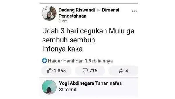 Pertanyaan dan Jawaban di Facebook Ini Absurd Banget, Asli
