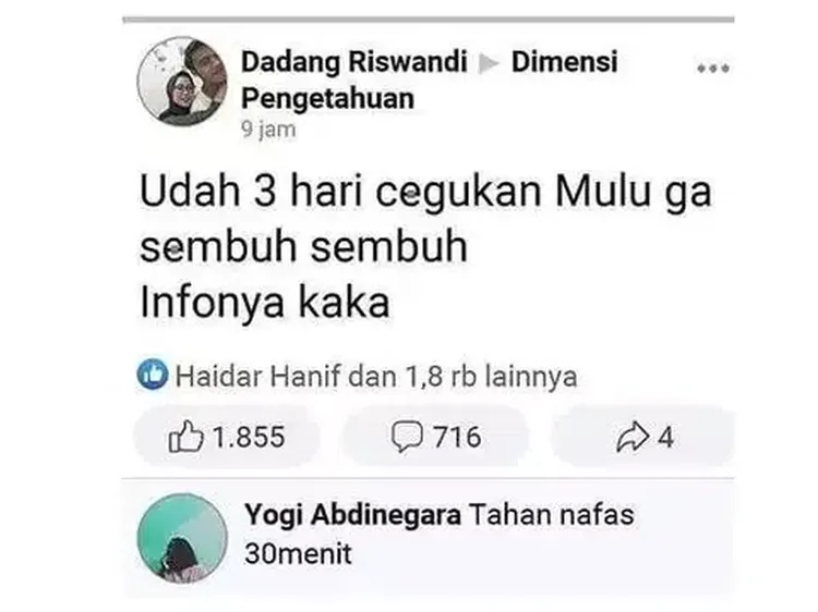 Pertanyaan dan Jawaban di Facebook Ini Absurd Banget, Asli
