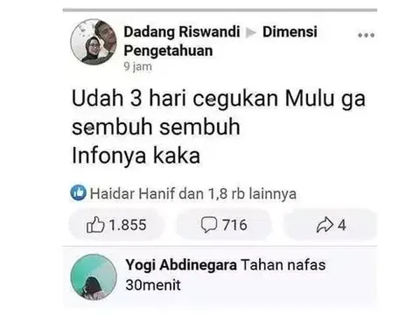Pertanyaan dan Jawaban di Facebook Ini Absurd Banget, Asli