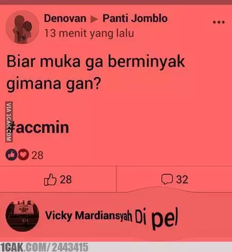 Pertanyaan di Facebook berikut ini emang aneh banget, saking anehnya bisa bikin naik darah. Sabar, jangan kepancing emosi ya, detikers!