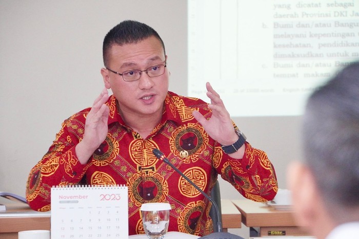 Anggota DPRD DKI Jakarta dari Fraksi PDI Perjuangan Hardiyanto Kenneth