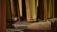 Label Angklung Padaeng produksi Bale Angklung Handiman Bandung.  