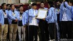 Momen Capres Prabowo Sambut Relawan Matahari Pagi