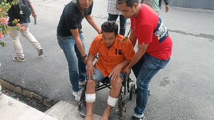 Rahmad Banurea pelaku pembunuhan wanita di Deli Serdang. (Farid Achyadi Siregar/detikSumut)