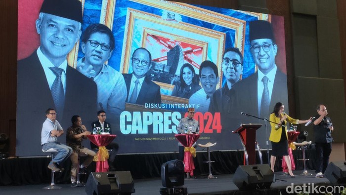 Setelah Ganjar Pranowo, Ikatan Alumni UNM juga mengundang capres nomor urut 1 Anies Baswedan untuk berdialog mengenai demokrasi dan ekonomi. (Dwi Rahmawati/detikcom)