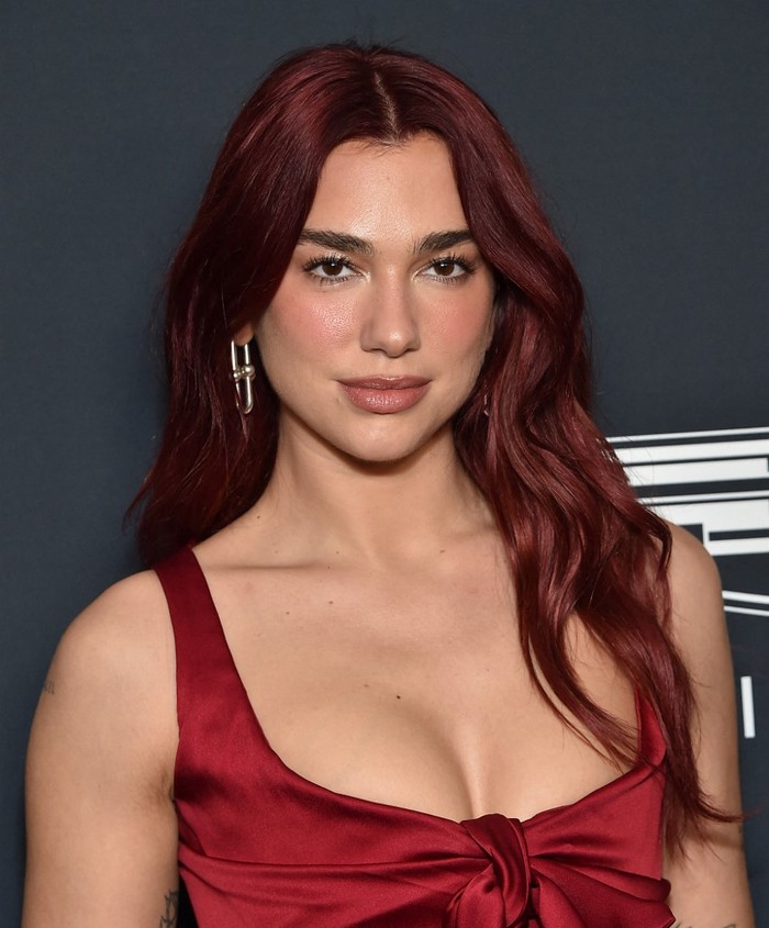 English-Albanian singer Dua Lipa arrives for Variety's Power of Women event at Mother Wolf in Los Angeles, California, on November 16, 2023. The 2023 honorees include US singer Fantasia Barrino, US singer-songwriter Billie Eilish, English actress Carey Mulligan, US actress Lily Gladstone, British actress Emily Blunt, and Margot Robbies LuckyChap. (Photo by LISA O'CONNOR / AFP)