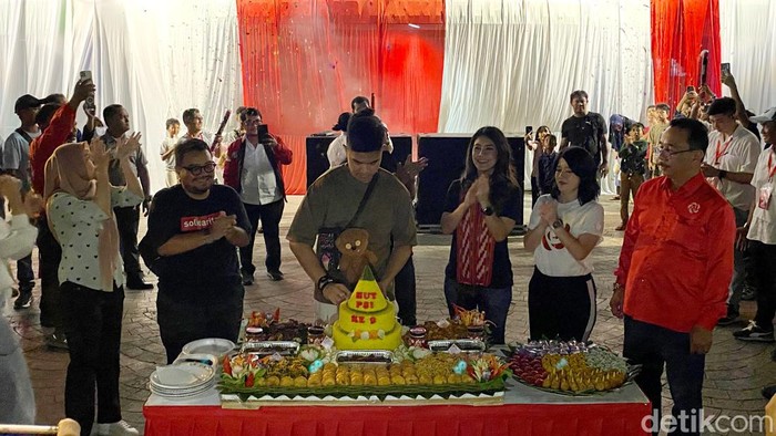 Partai Solidaritas Indoensia (PSI) menggelar acara syukuran dalam rangka HUT ke-9 (Belia/detikcom).