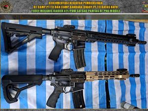 Senpi Milik KKB yang Disita Kostrad di Papua Jenis M4 dan AR-15 Carbine