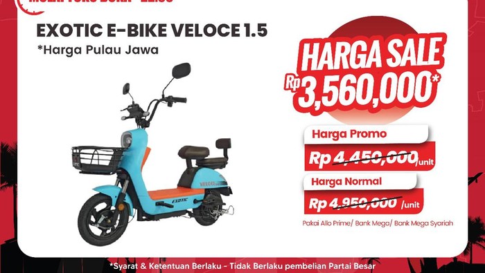 Sepeda listrik di Transmart Full Day Sale diskon gede-gedean