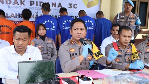 5 spesialis curat dan curanmor ditangkap, satu beraksi di Kantor Bupati Lombok Barat. (Humas Polres Lombok Barat)