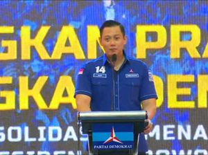 AHY Ungkit 3 Hasil Survei di Depan Prabowo: Kita Bisa Menang 1 Putaran!