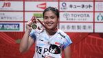 Potret Gregoria Mariska Juara Japan Masters 2023