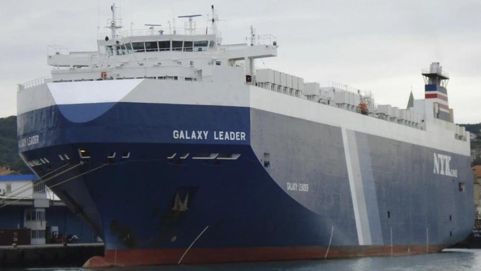 Kapal kargo Galaxy Leader dalam foto tahun 2008. (AP Photo/Kristijan Bracun)