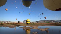 Setidaknya 200 balon udara dari 23 negara ikut serta meramaikan festival ini.  