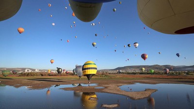 Potret Kemeriahan Festival Balon Udara di Langit Meksiko