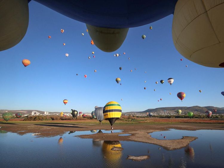 Potret Kemeriahan Festival Balon Udara di Langit Meksiko