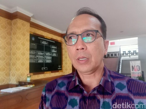 Kepala Disdikpora Badung I Gusti Made Dwipayana ditemui di kantornya, Senin (20/11/2023).