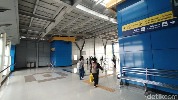 Kondisi bangunan baru Stasiun Tambun. (Tina/detikcom)