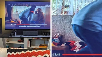 Sedang menonton Stranger Things dan melihat selimut rajutan buatan tangan saya yang sama persis dengan selimut rajutan saya (hadiah dari 10 tahun yang lalu). Foto: Brightside