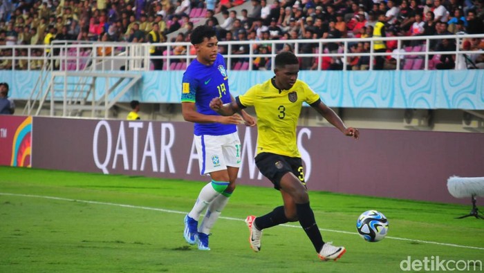 Laga Ekuador U-17 vs Brasil U-17 di Stadion Manahan, Solo, Senin (20/11/2023).