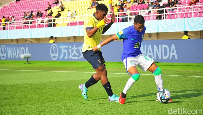 Laga Ekuador U-17 vs Brasil U-17 di Stadion Manahan Solo, Senin (20/11/2023).