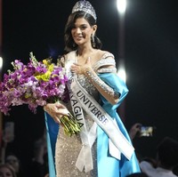 Sheynnis Palacios mencetak sejarah setelah memenangkan Miss Universe 2023 yang digelar Sabtu (18/11/2023) malam di San Salvador, El Salvador.  Foto: AP/Moises Castillo