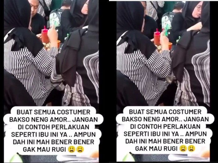 Pembeli kepergok bungkus bakso di warung ACYE