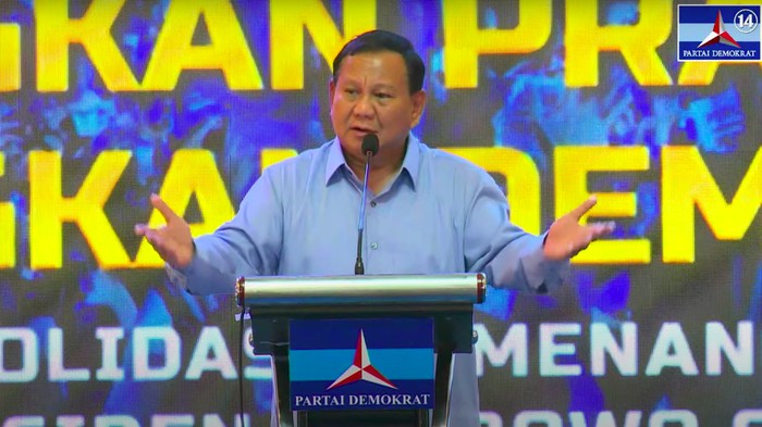 Prabowo Subianto (Tangkapan layar kanal YouTube Partai Demokrat)