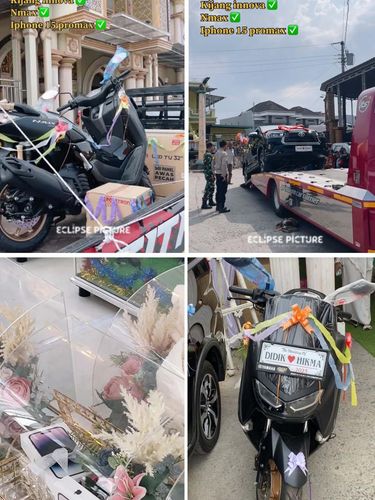 Seserahan pernikahan mobil, motor, hingga iPhone viral di TikTok