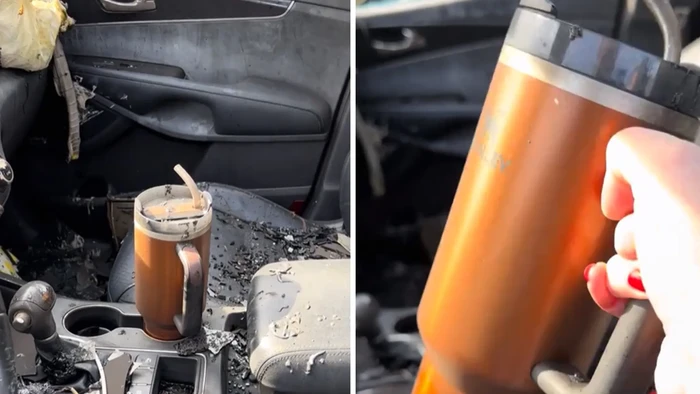 Wanita Ini Dapat Mobil Baru Gegara Perlihatkan Botol Minum Utuh dari Kebakaran