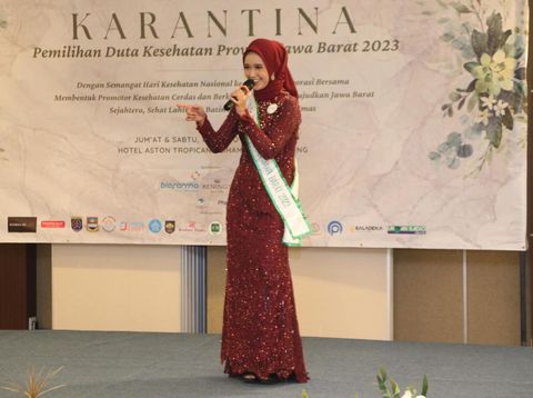 Alumni Emeron Hijab Hunt 2023, Fazah F Shalihah kini semakin berprestasi dan dinobatkan menjadi Duta Kesehatan Persahabatan Puteri Bandung 2023