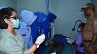 Pelayanan kesehatan yang diberikan antara lain pengobatan umum, pengobatan gigi, operasi katarak, operasi major seperti hernia, khitan, operasi bibir sumbing serta pelayanan Keluarga Berencana, seperti metode operasi wanita, metode operasi pria, dan obsgyn (kandungan). 