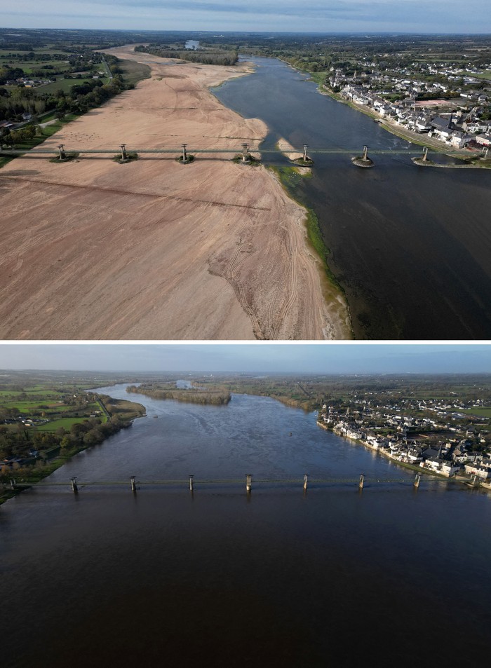 Dahaga Sungai Loire Prancis yang Mulai Deras Dialiri Air Dahaga Sungai Loire Prancis yang Mulai Deras Dialiri Air