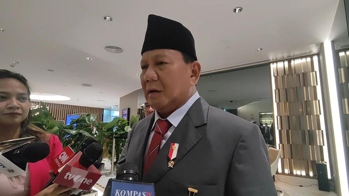 Menhan Prabowo Subianto di Singapura, Selasa (21/11/2023).